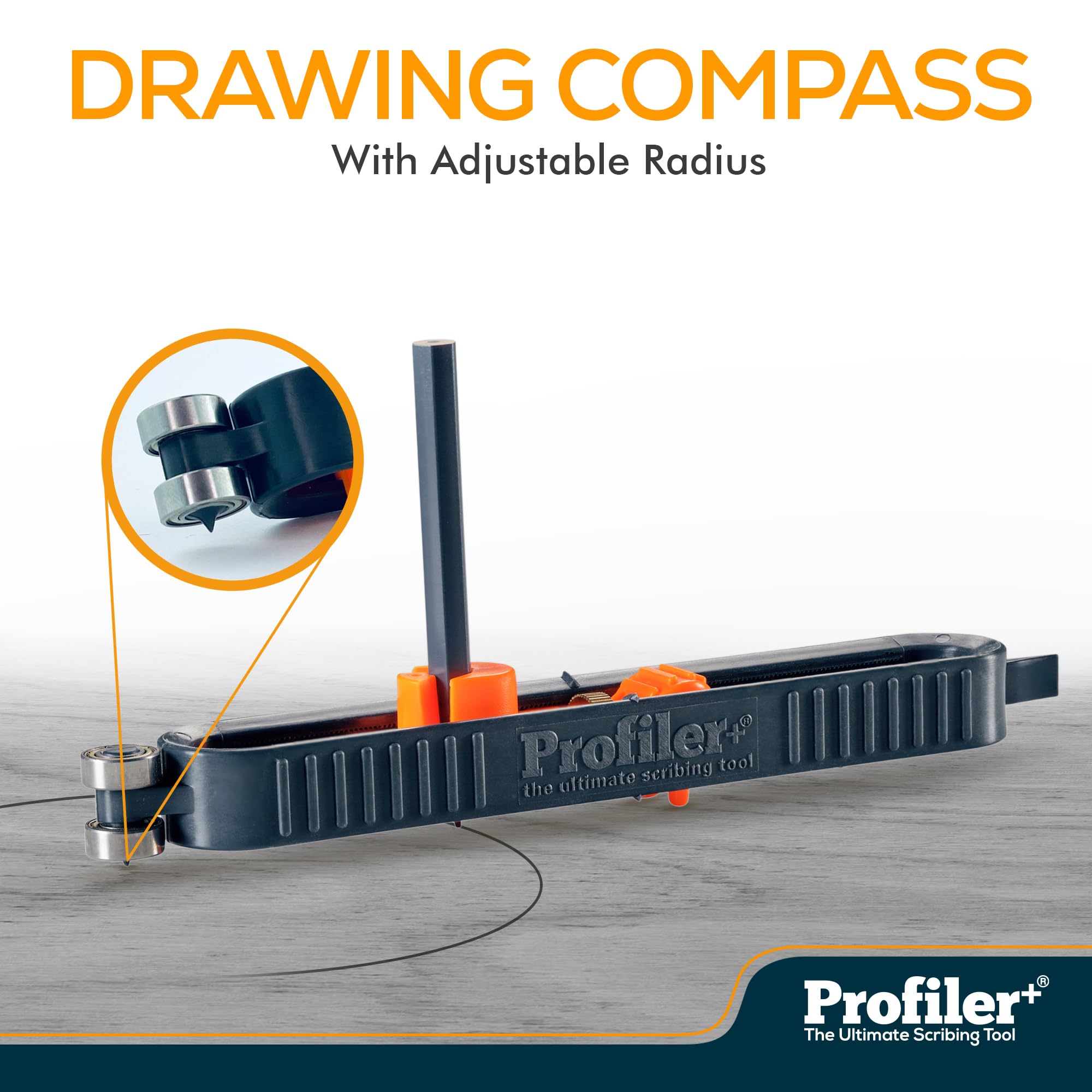 Profiler+ self-locking mechanism ensures consistent, accurate layout lines