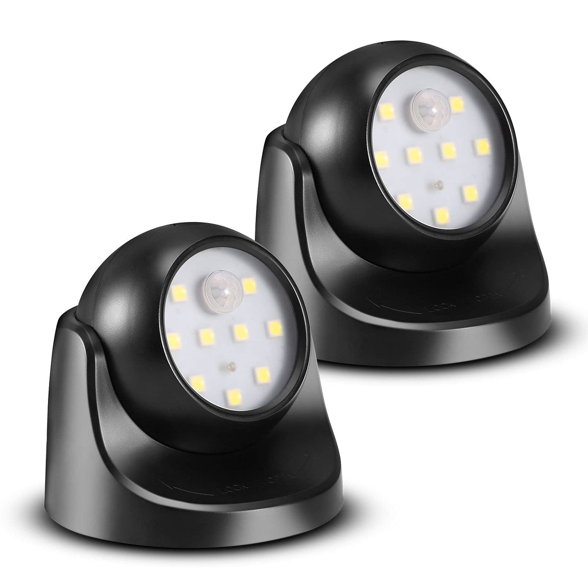 ProGreen 6000K battery motion light front view for automatic porch lighting.