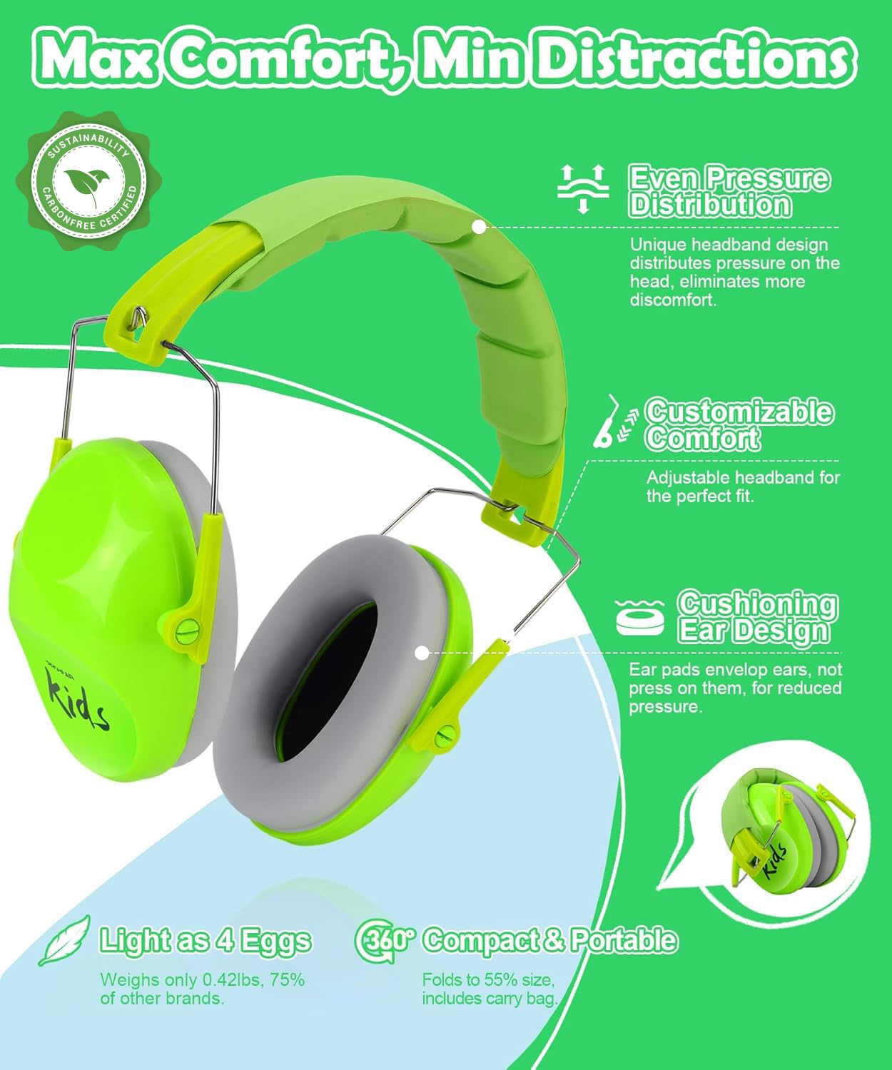 PROHEAR 032 2.0 durable kid headphones built to withstand active play.