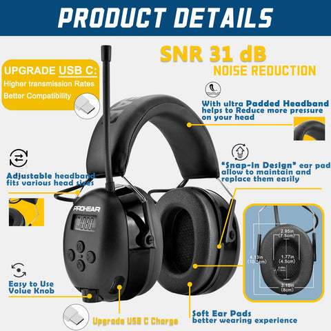 PROHEAR 033 Bluetooth 5.4 technology for reliable wireless connections