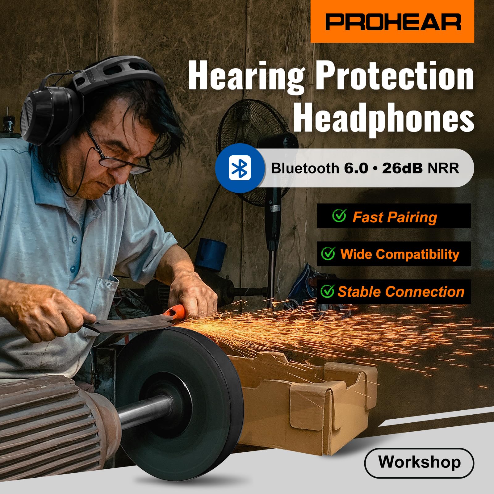 PROHEAR 039 glove-friendly buttons simplify volume and call control on the go
