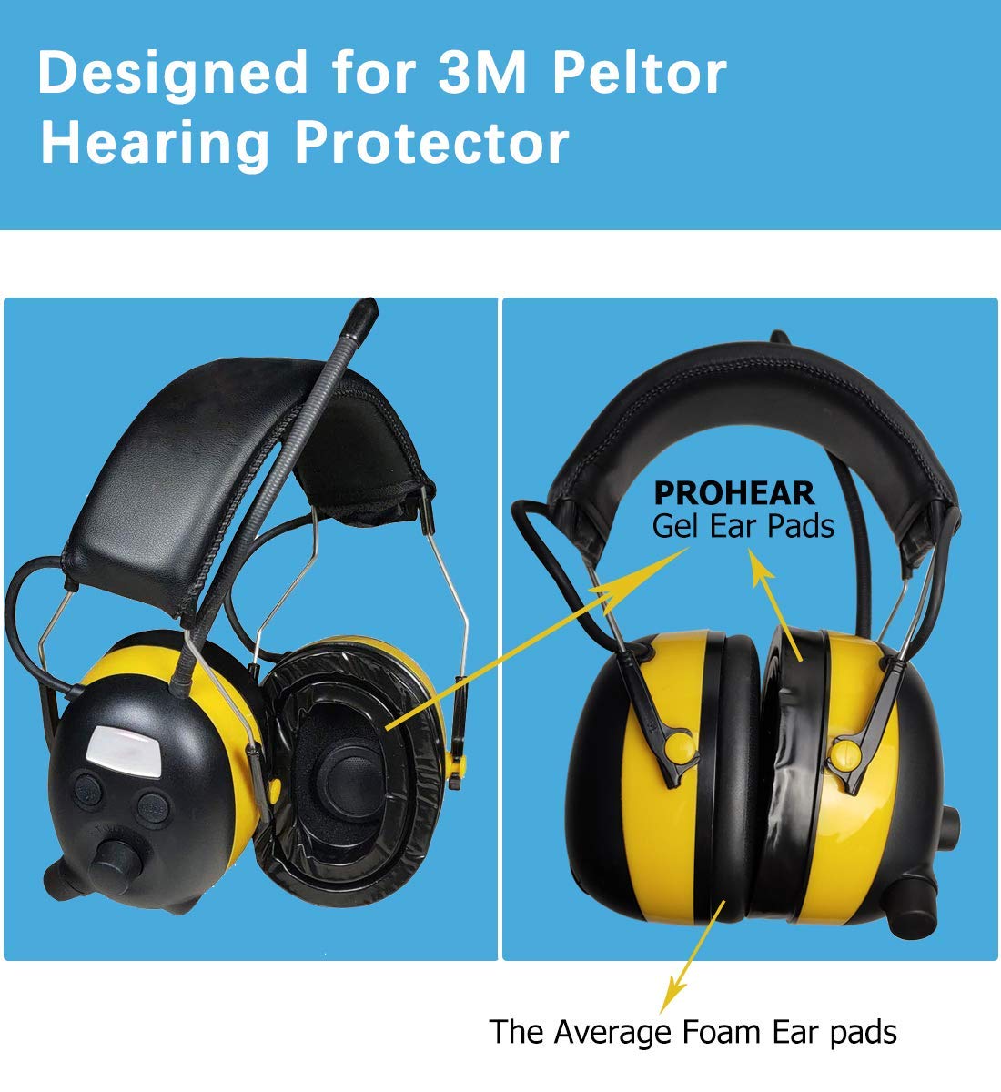 PROHEAR gel ear pad packaging includes one pair.
