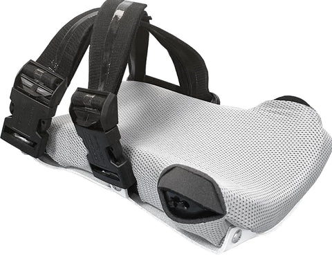 AP16 knee pad showing live hinge and quick release buckle