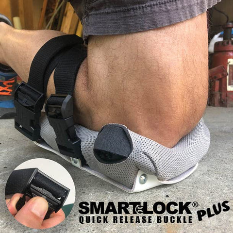 ProKnee AP16 quick release buckle allows fast on off.
