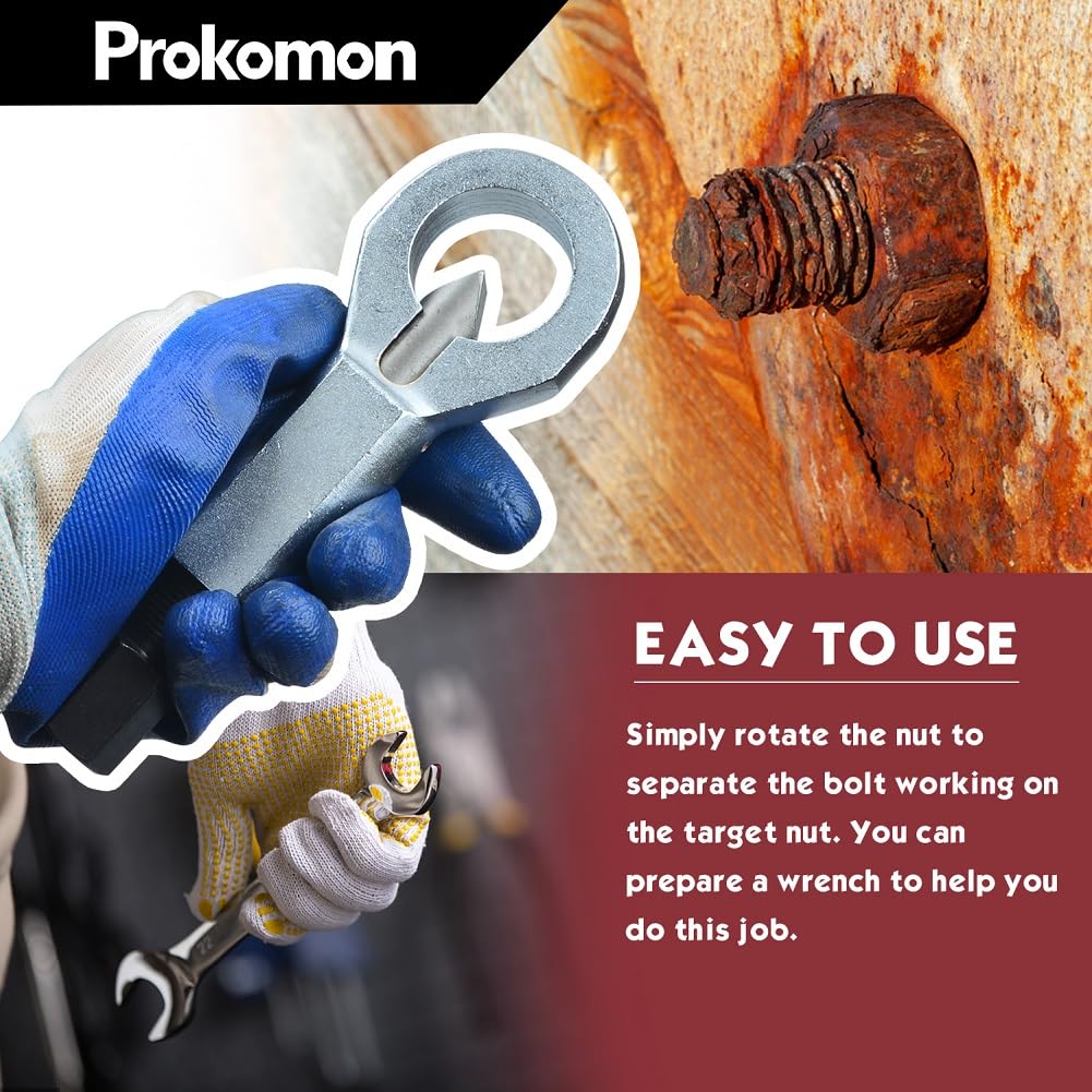 Prokomon Nut Splitter 21mm diameter handles large nuts with bolt-thread protection.