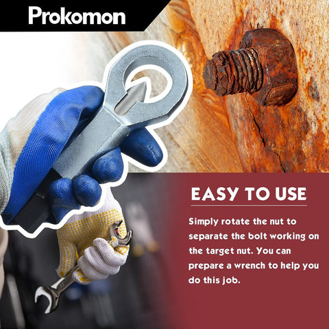 Prokomon Nut Splitter 21mm diameter handles large nuts with bolt-thread protection.