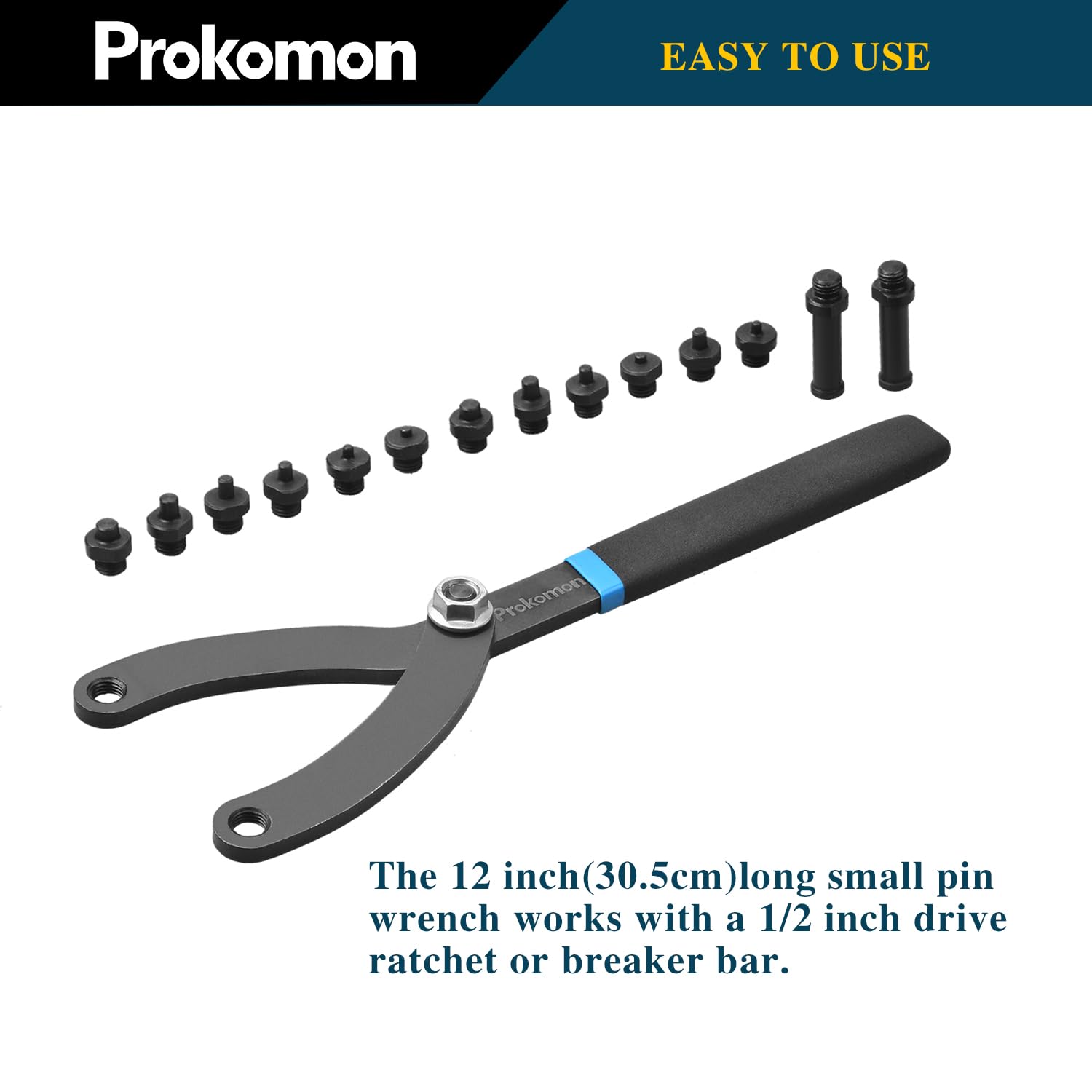 Prokomon soft-handle offers comfortable grip during extended use.