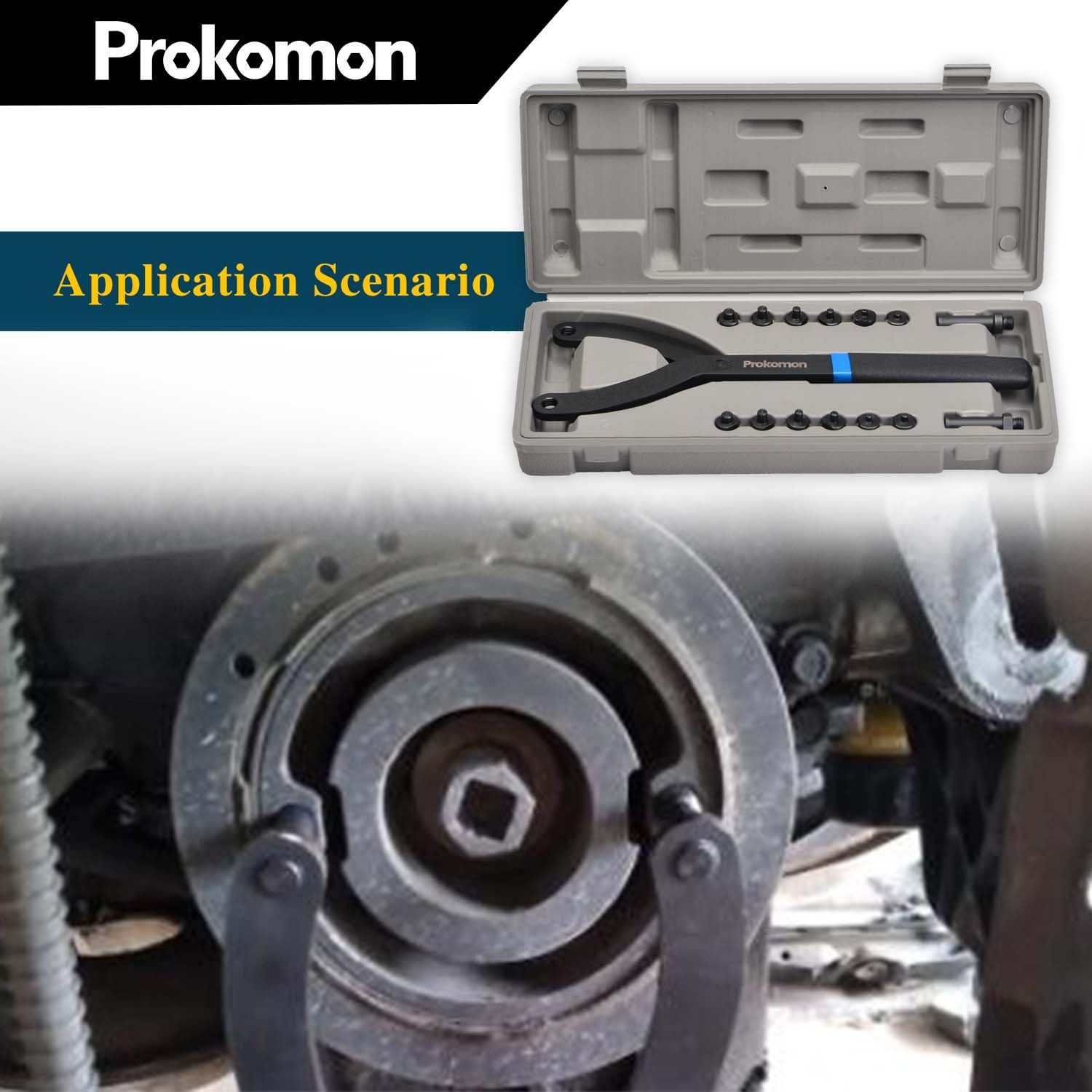 Prokomon universal-pulley-compatibility fits bikes, scooters, and cars for flexible repairs.