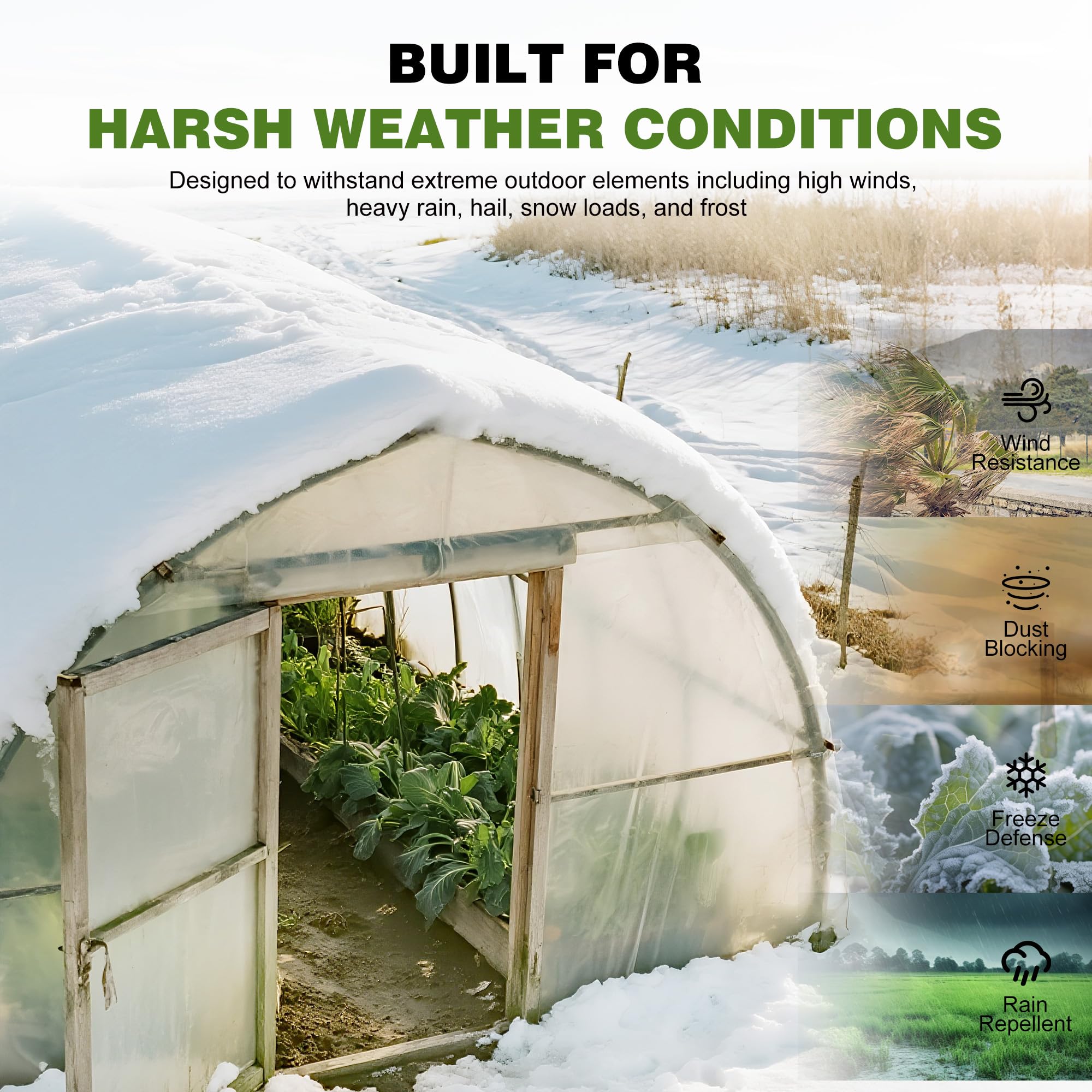 PROMORE greenhouse and garden covering protects floors and equipment