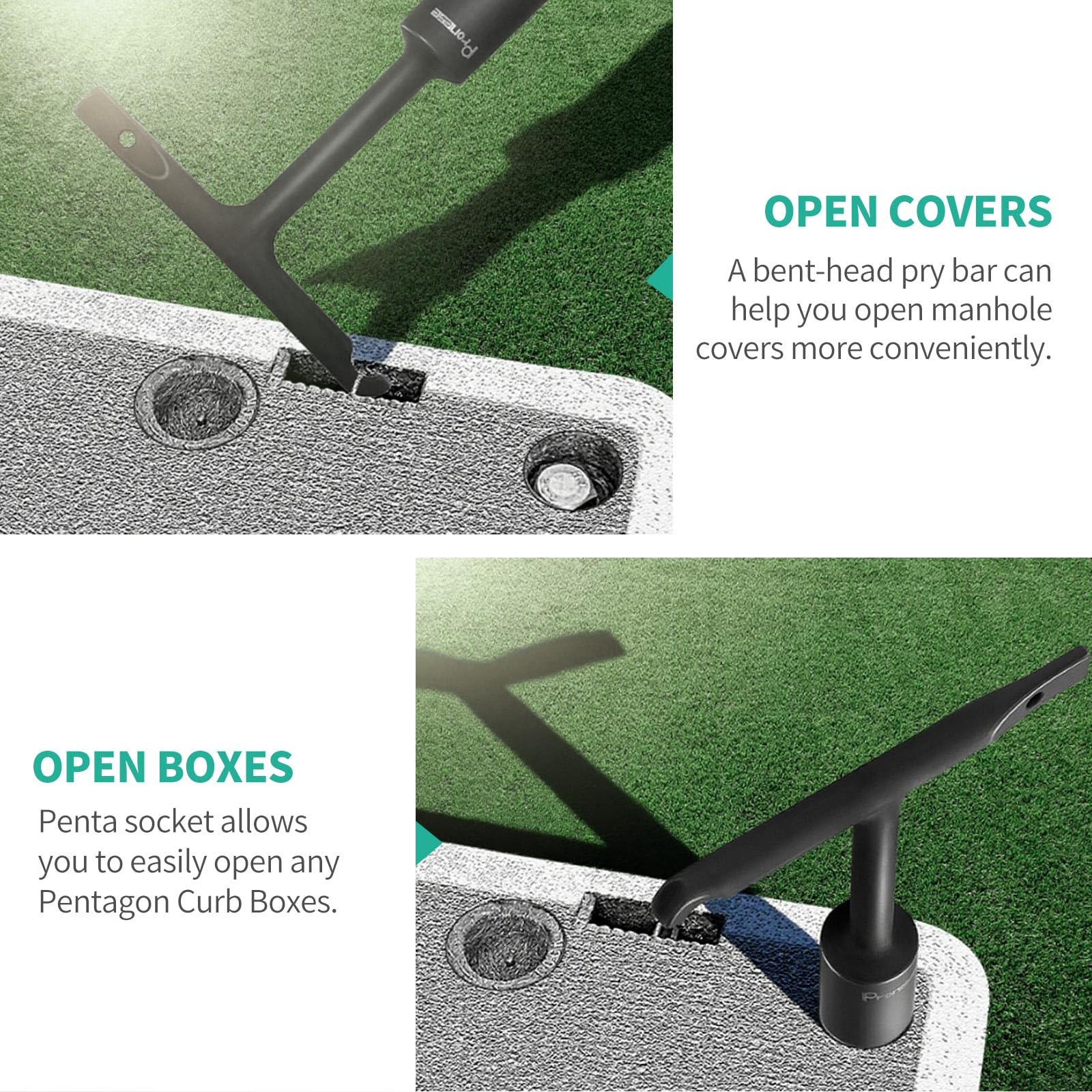 Pronese Penta Wrench optimized for pentagon bolts on transformer and junction boxes.