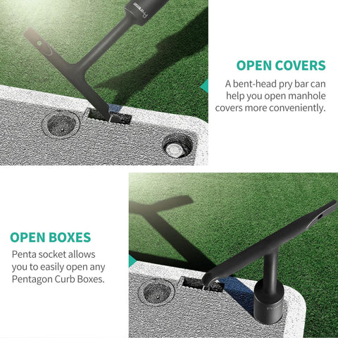 Pronese Penta Wrench optimized for pentagon bolts on transformer and junction boxes.