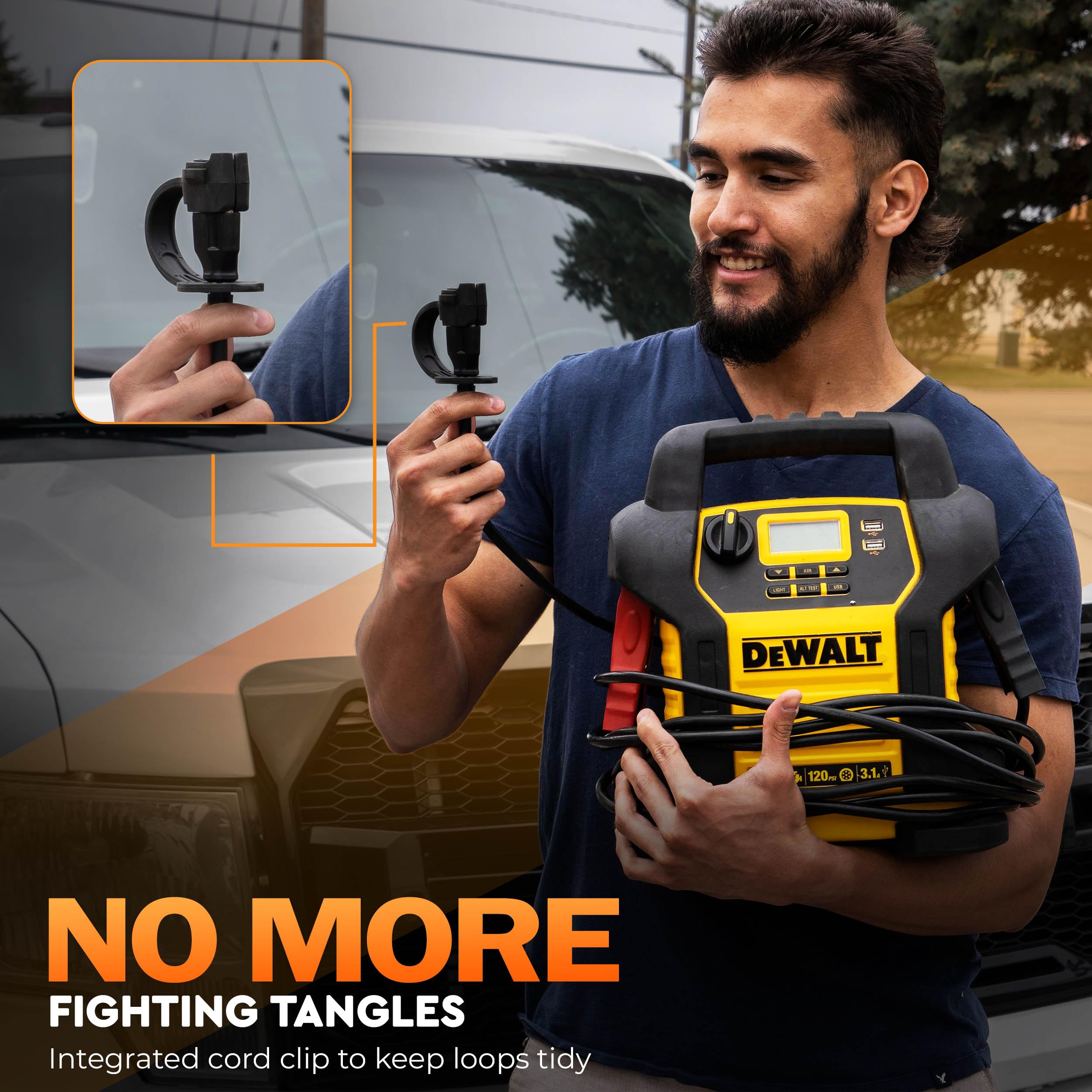 Prong Shield extended lifetime design preserves cords and minimizes replacements.