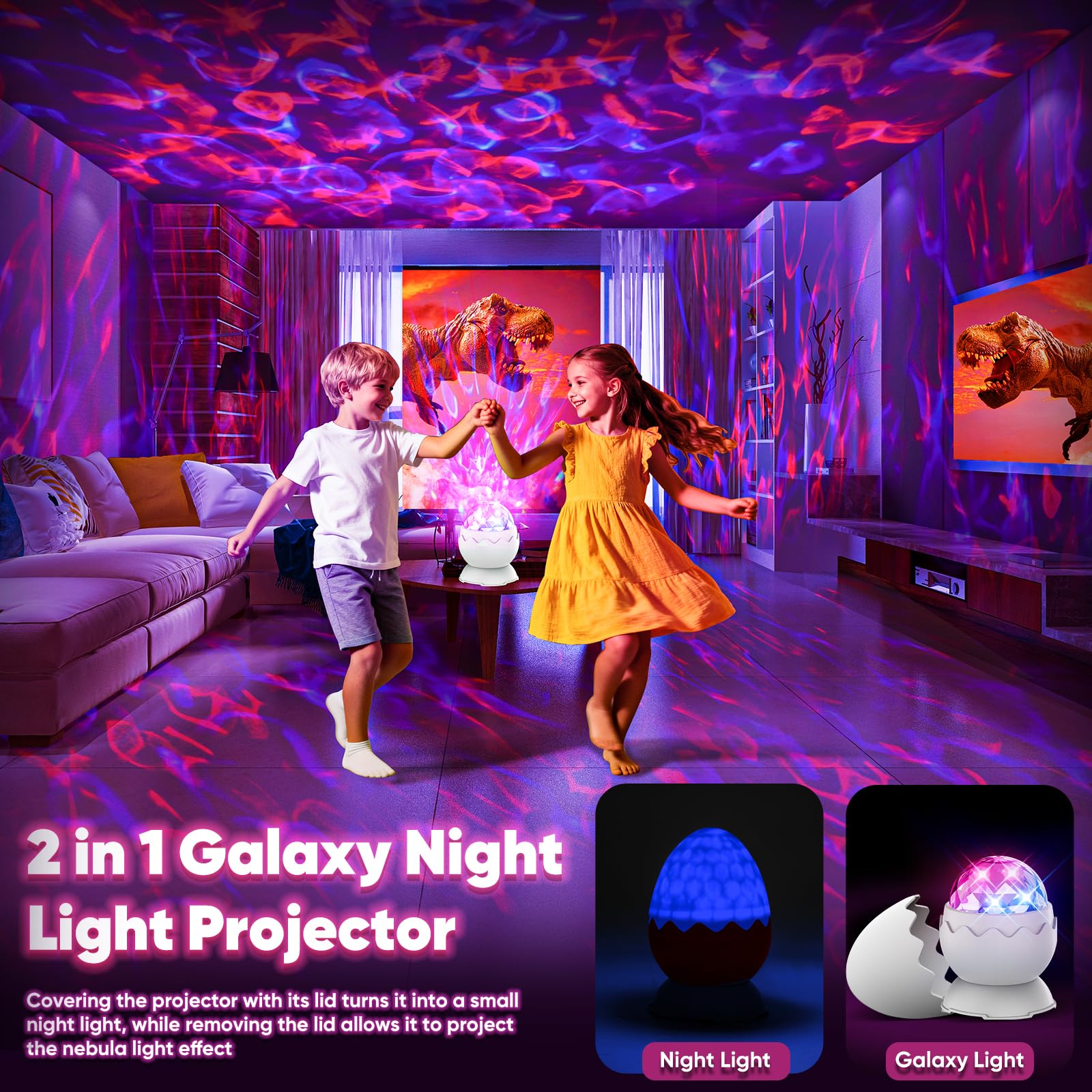 Close-up of the Proran Galaxy Projector remote control enabling easy room-wide adjustments.