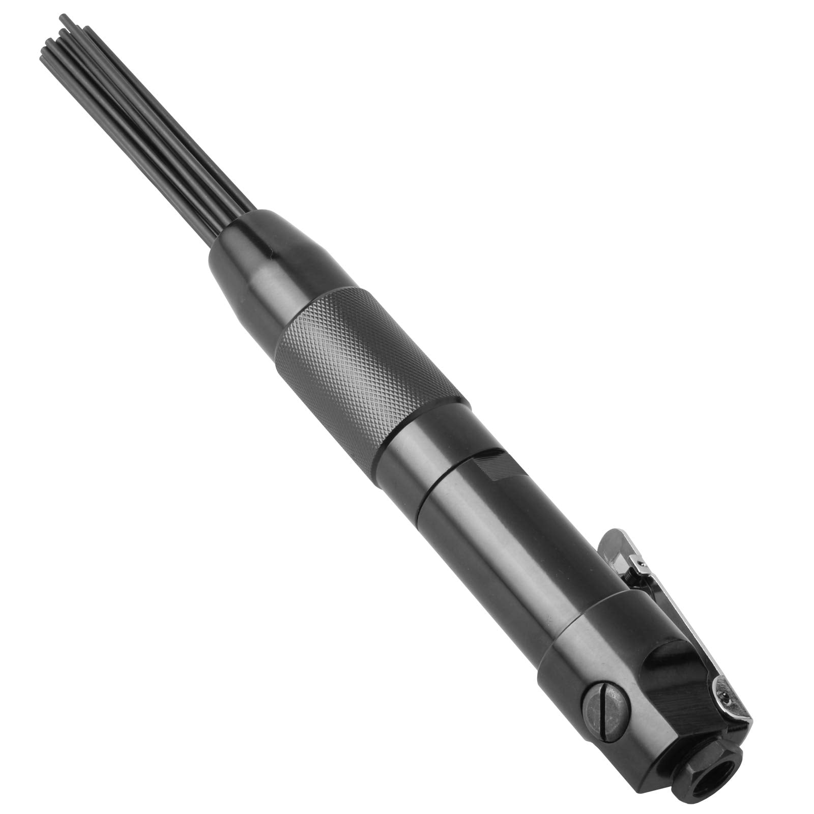 PROSHI compact air needle scaler side view ideal for tight access cleaning.