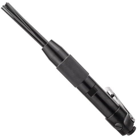 PROSHI needle scaler exhaust design reduces dust exposure during use.
