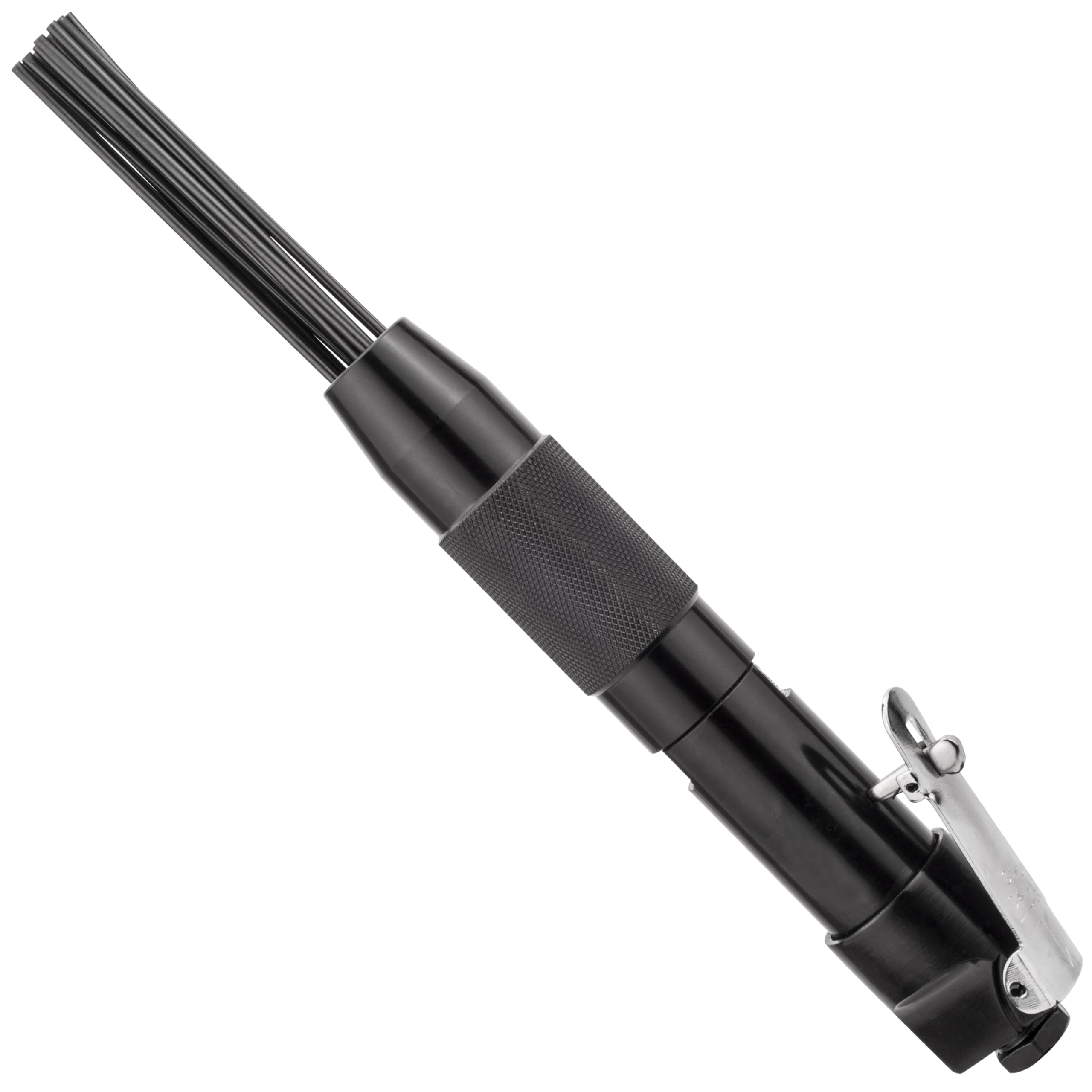 PROSHI compact needle scaler facilitates precise cleaning on weld slag.
