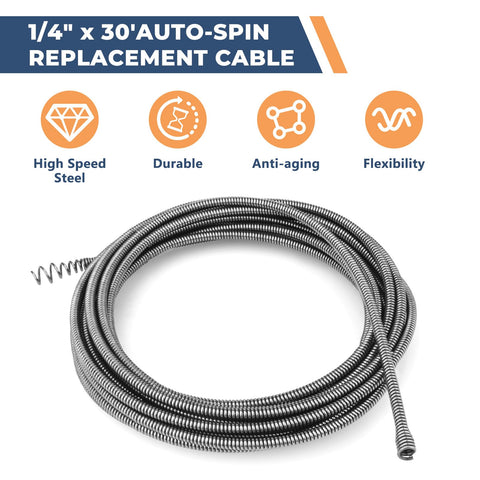 PROSOCOOL high-speed steel cable designed for professional drain cleaning