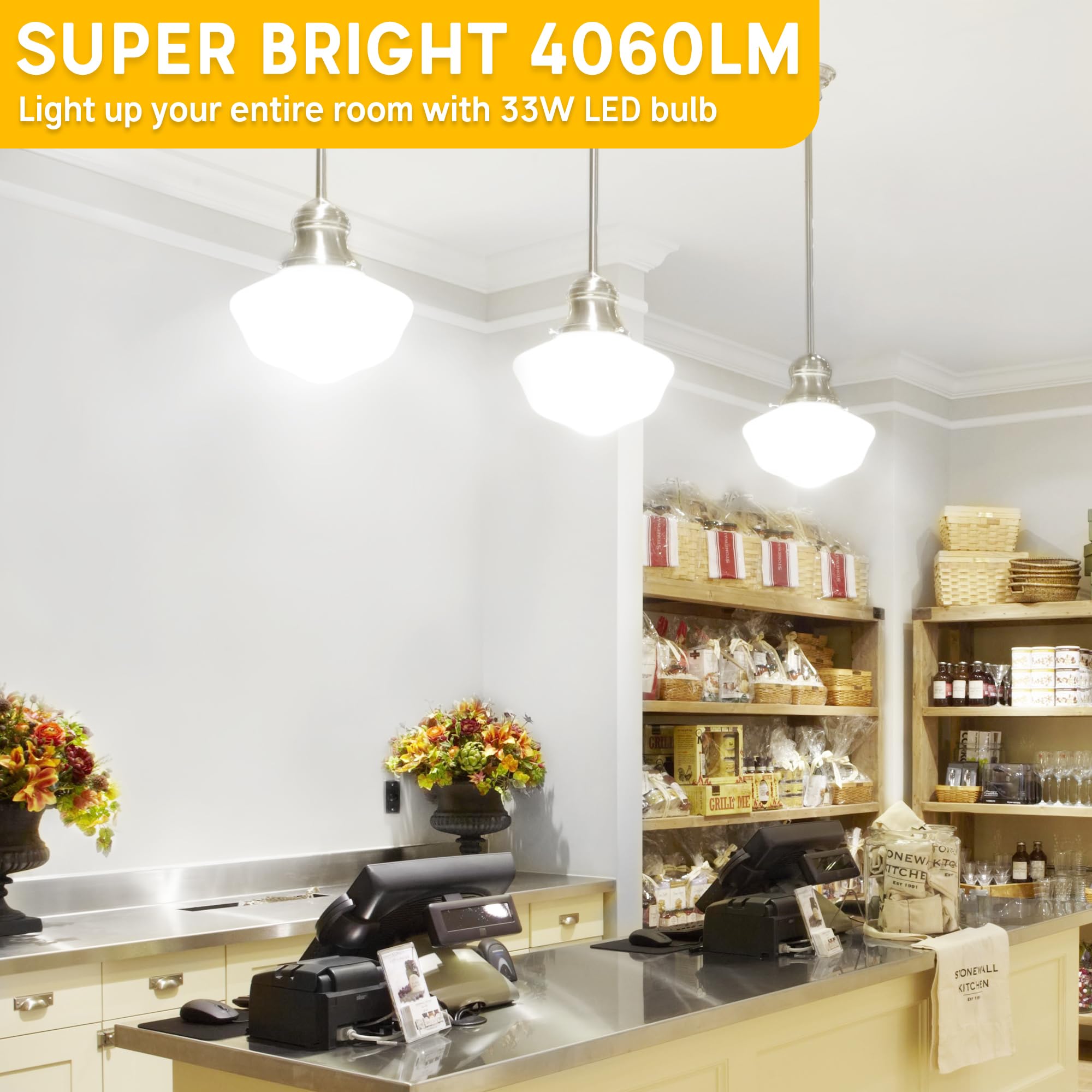 Prosperbiz 300W LED bulb lumen rating suited for bright warehouse use