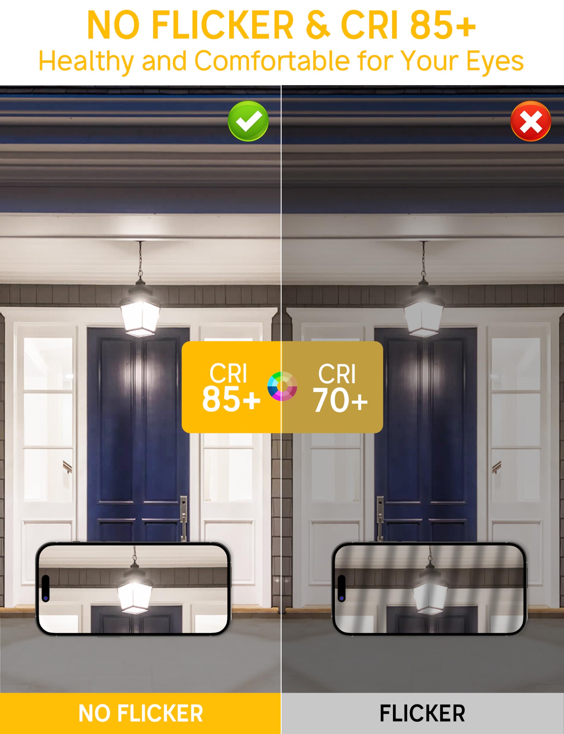 Prosperbiz LED bulb instant-on brightness without warm-up for quick lighting.