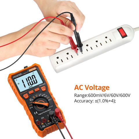 Proster DMM includes fuse and screwdriver for quick maintenance tasks.