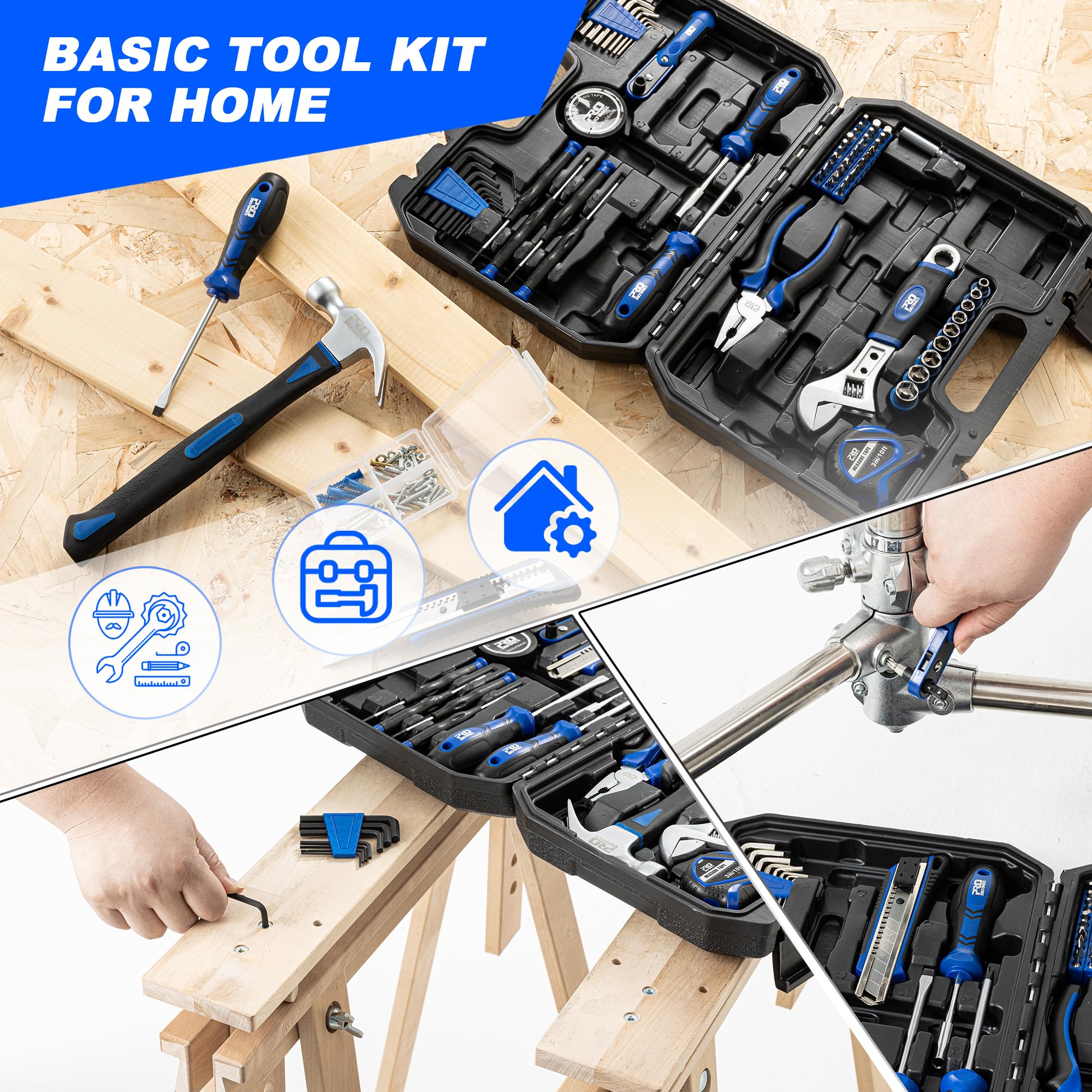 Prostormer pliers and adjustable wrench for tightening and gripping tasks.
