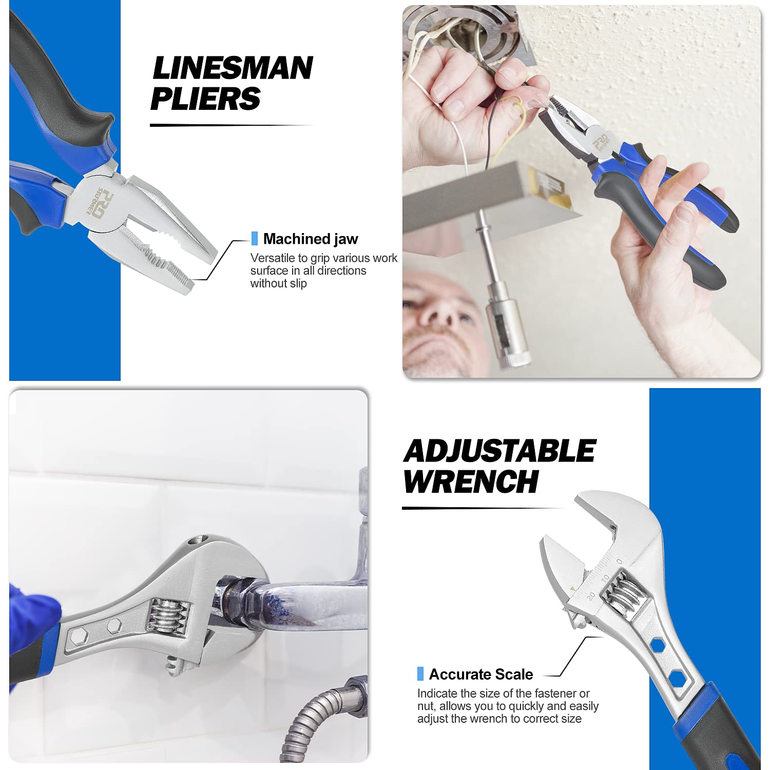 Prostormer pliers close-up, sturdy grip for gripping and bending tasks.