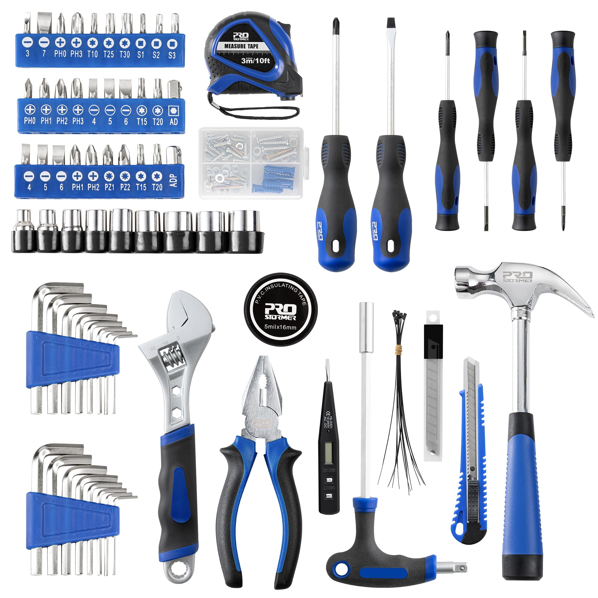 Prostormer wrenches from the kit, durable alloy for automotive and home use.