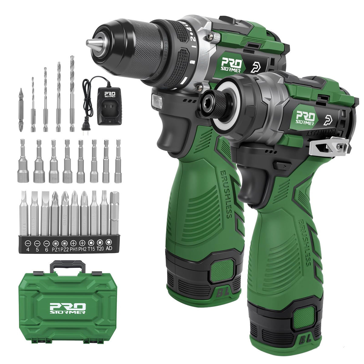 Prostormer 17V brushless drill in action for precise drilling