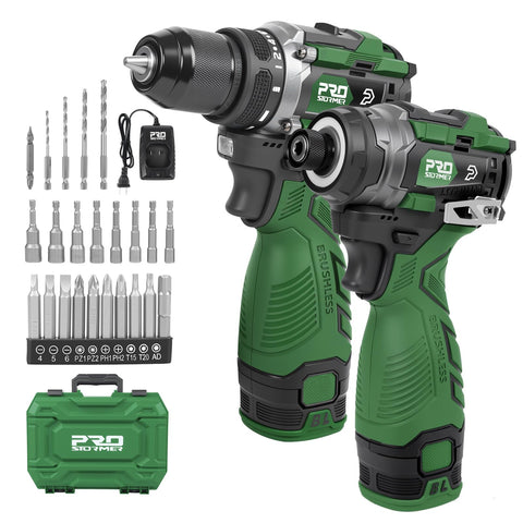 Prostormer 17V brushless drill in action for precise drilling