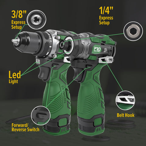 Prostormer 17V brushless impact driver in use for fast fastening