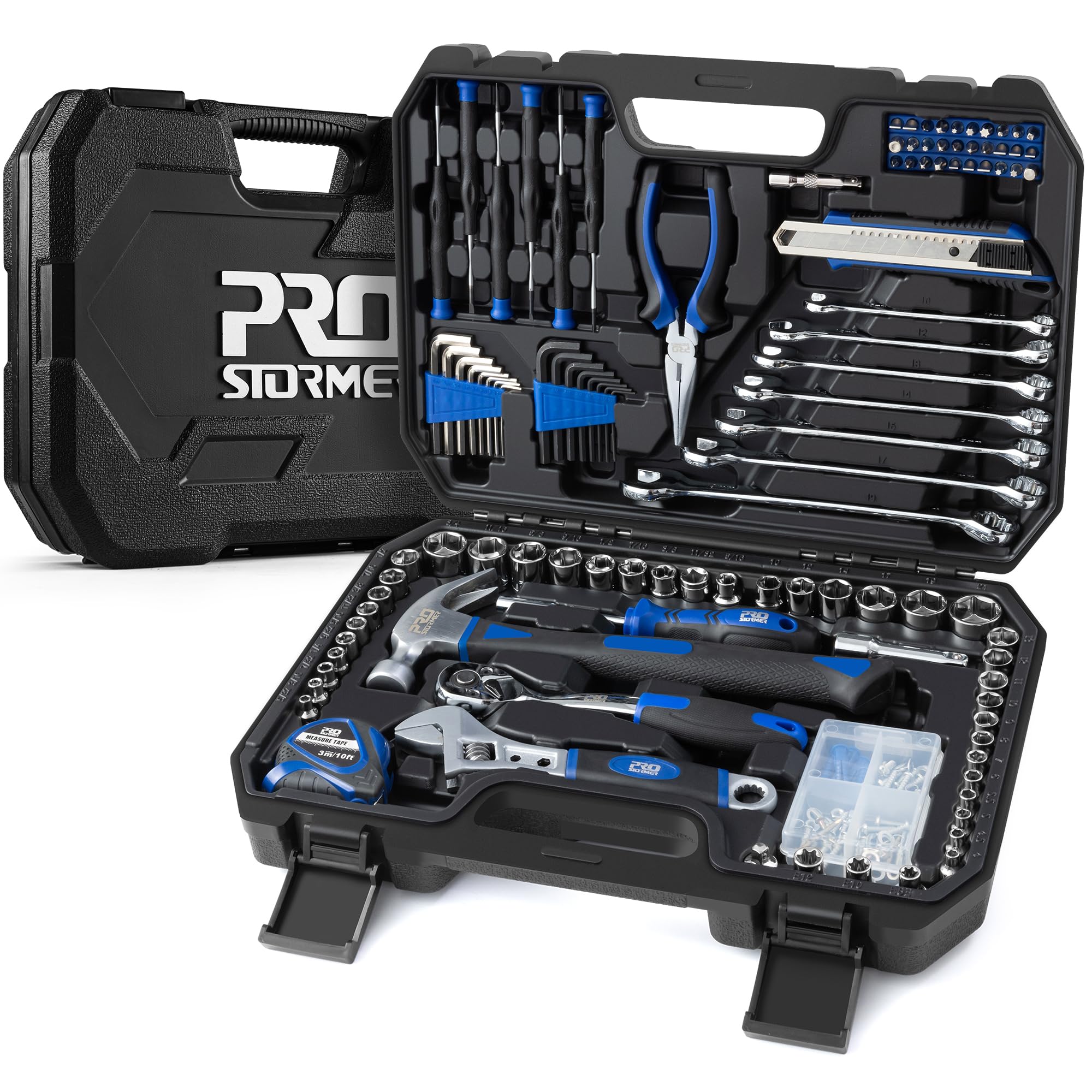 Prostormer 200-piece set front view for versatile home and auto repairs