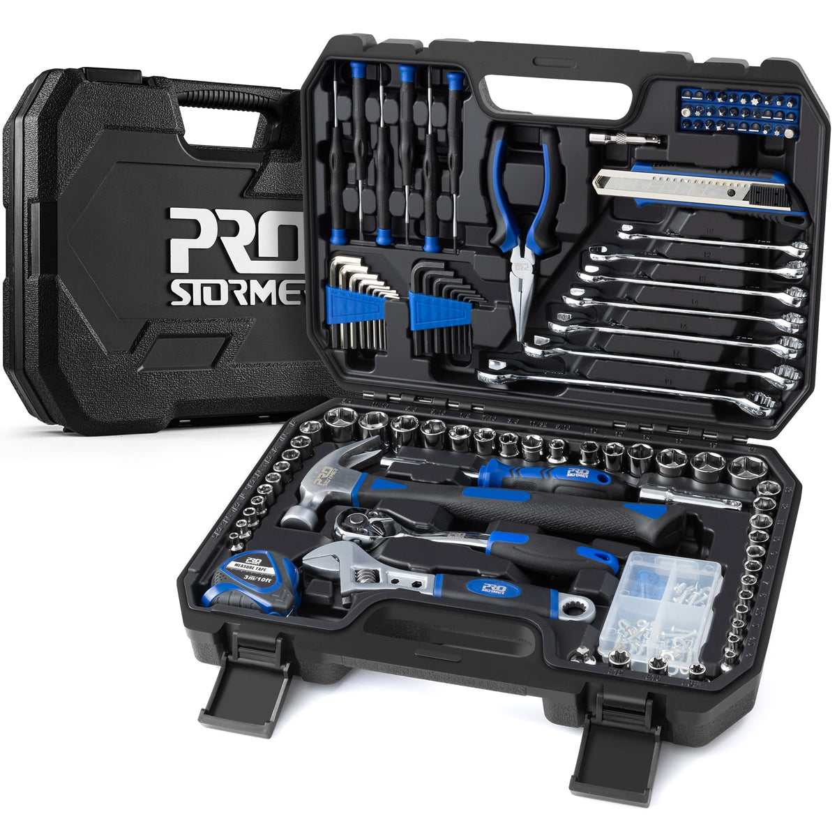 Prostormer 200-piece set front view for versatile home and auto repairs