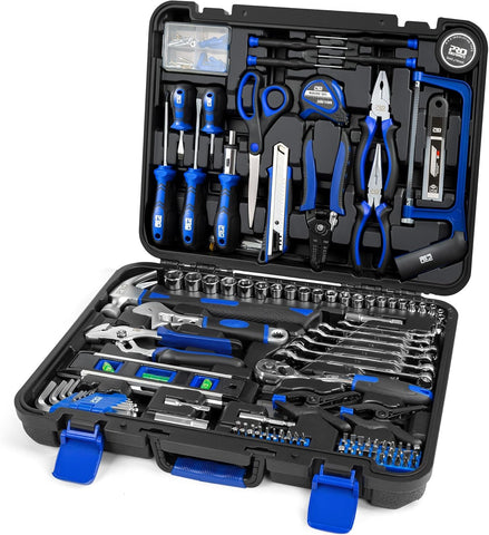 Prostormer 259-piece tool kit blue case for organized home repairs