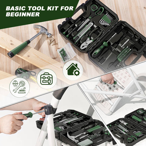 Prostormer 93-piece tool kit with hex keys and screws for fittings.