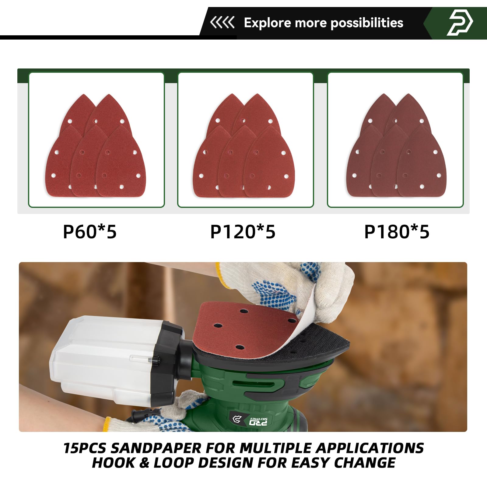 Prostormer Detail Sander ergonomic handle for comfortable one-handed use