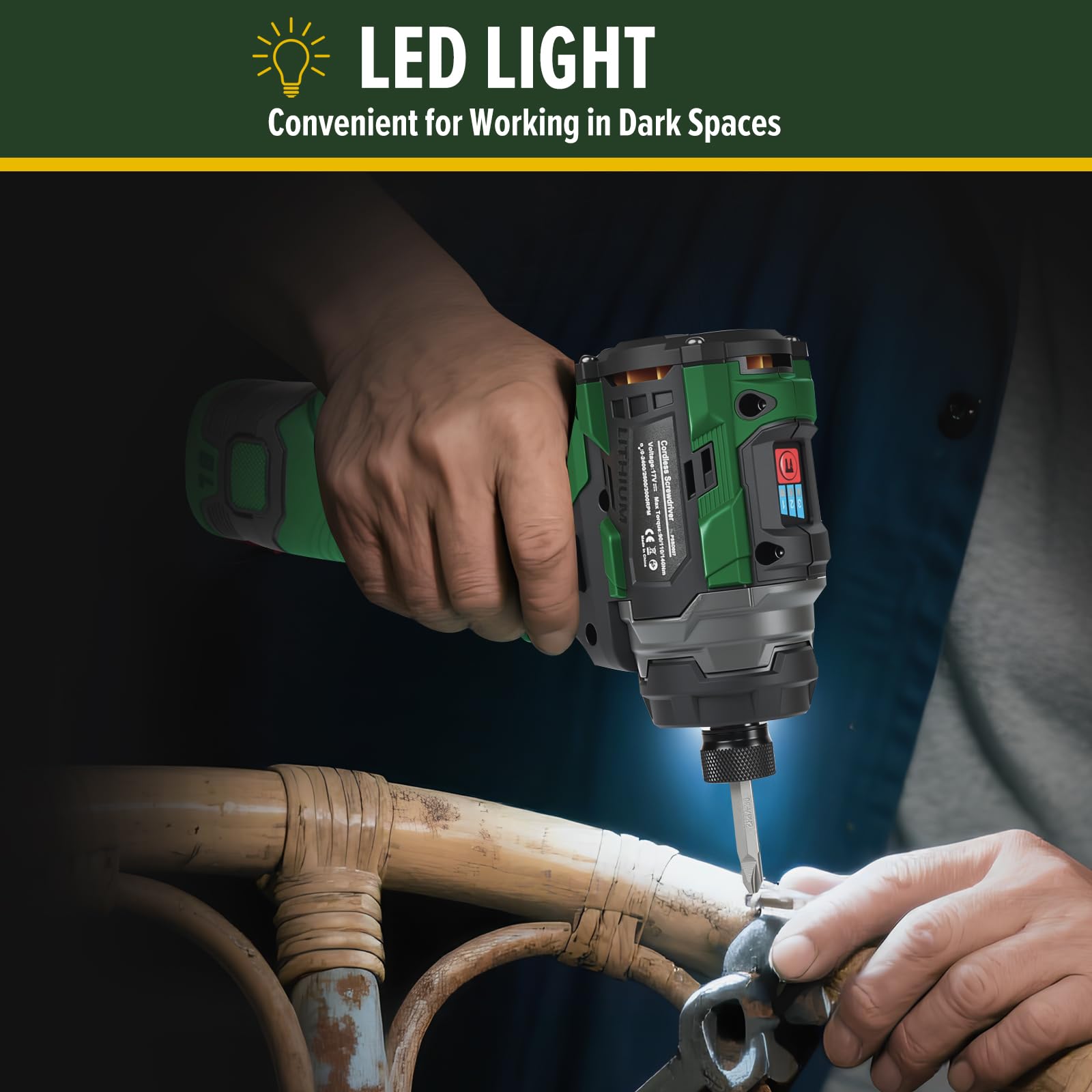 Prostormer LED light ring brightens screw heads in dim spaces.