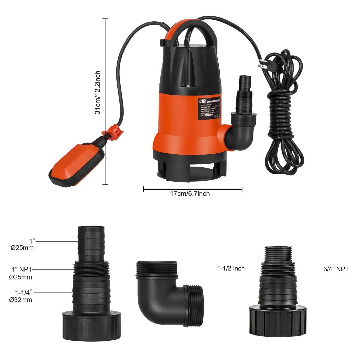 Prostormer submersible design suitable for pools, ponds, and basements