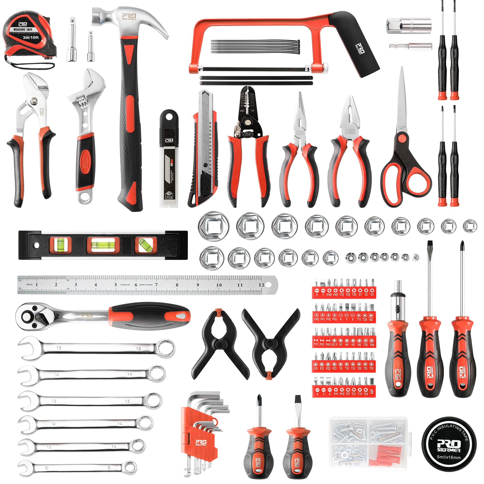 Prostormer complete tool set organized in toolbox for quick access.