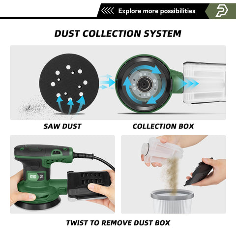 Prostormer variable speed control dial for tailored sanding on various materials