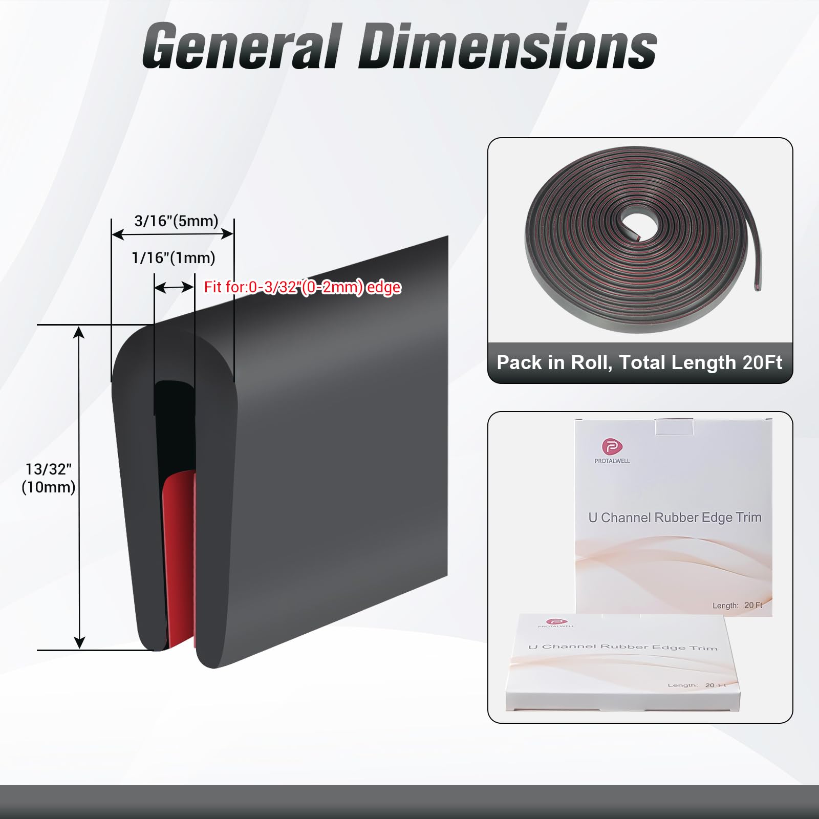 Protalwell self-adhesive edge protector shown for quick installation
