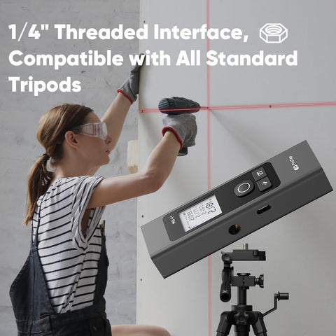 ProTap tripod thread enables stable mounting for precise layouts.