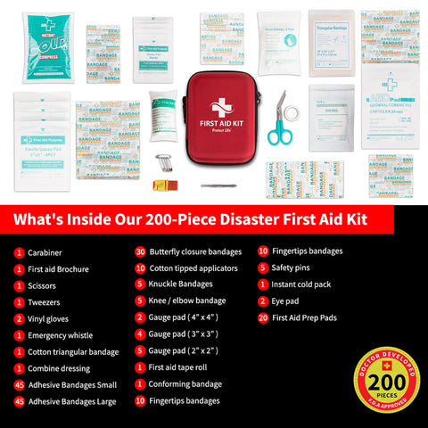 Protect Life 200pc kit keeps essential supplies within reach on hikes.