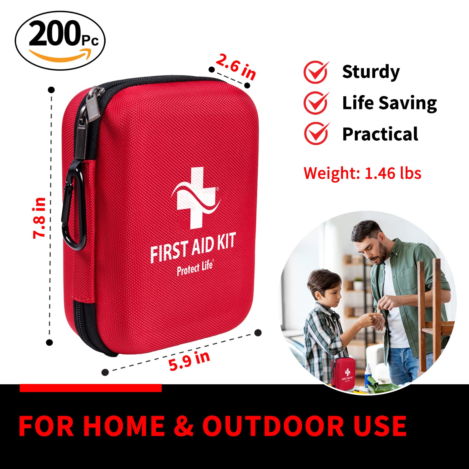 Protect Life Durable medical kit supports camping and biking adventures.