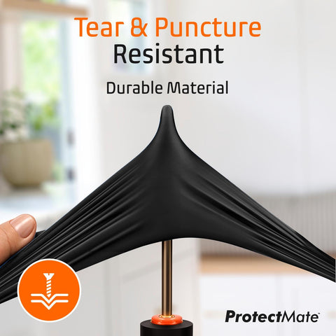 ProtectMate latex-free nitrile gloves protecting sensitive skin during prolonged use.