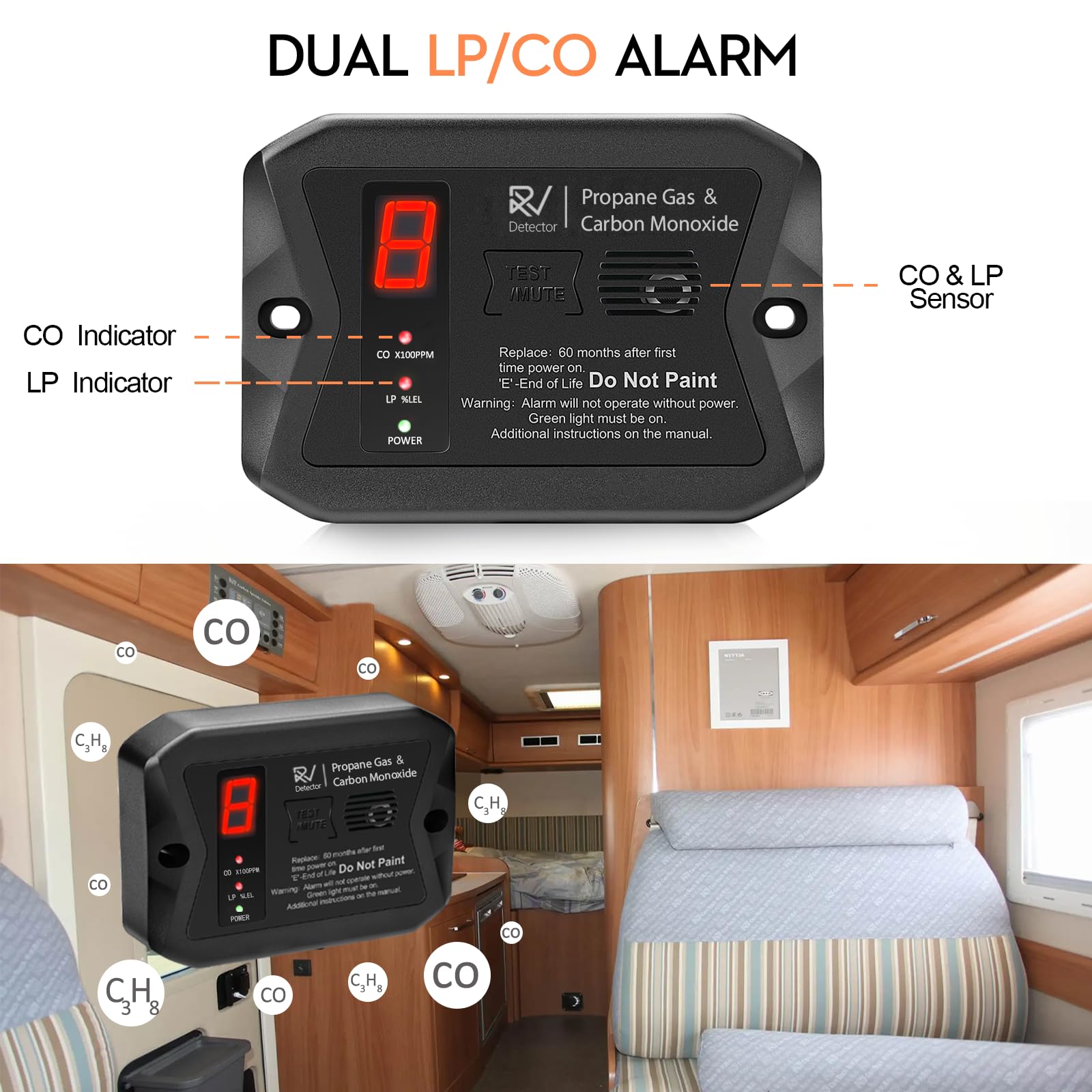 PROTECTMETER installed detector in cabinet demonstrates versatile mounting options