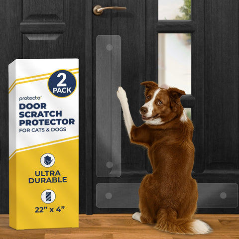 PROTECTO 2-Pack door protector guards doors from dog scratches.