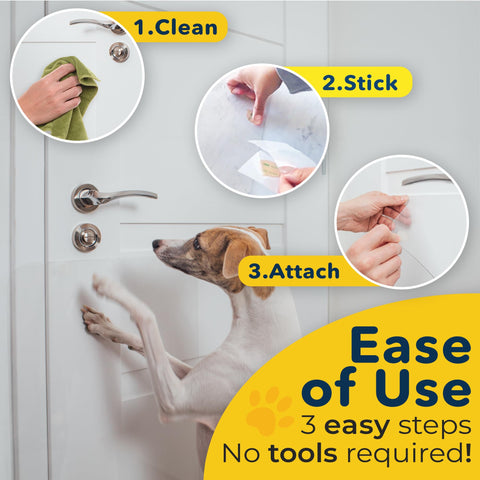 PROTECTO includes clear double-sided adhesive for quick, clean installation.