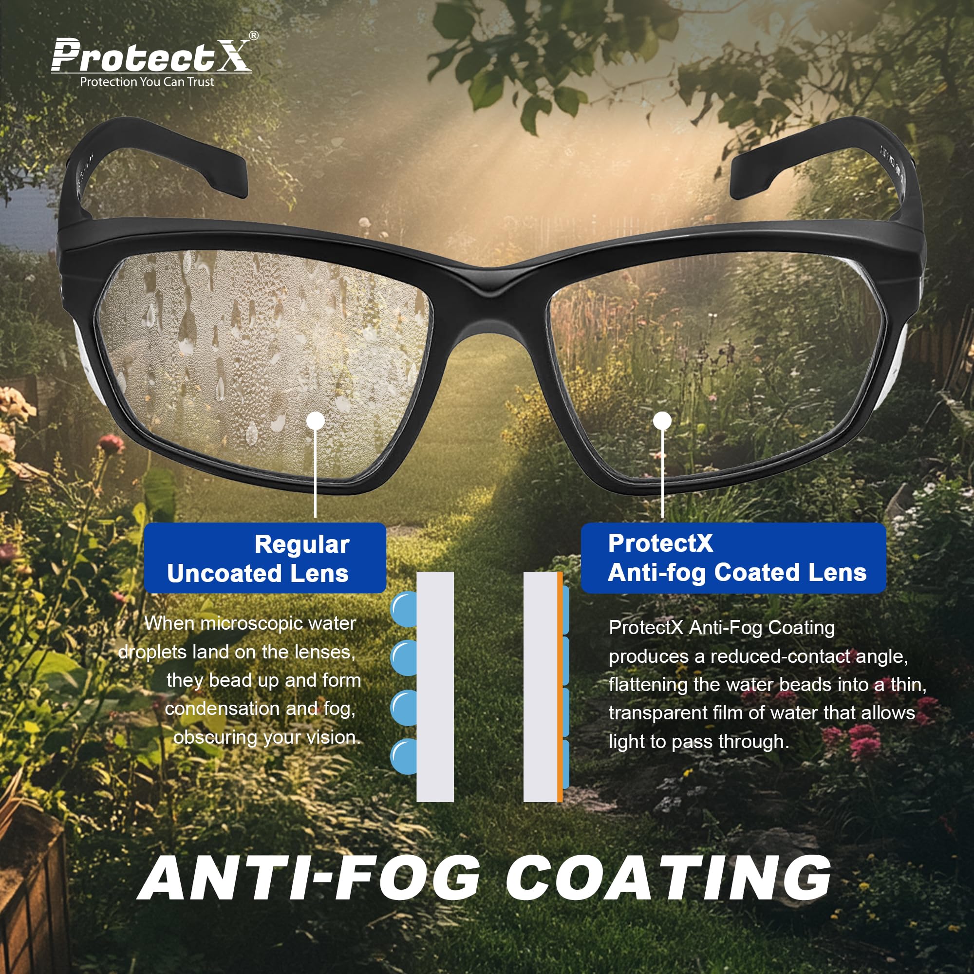 ProtectX soft nosepad ensures a cozy, secure fit.
