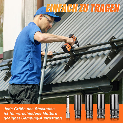 Protmex built-in LED light brightens dark work areas for precise bolt removal.