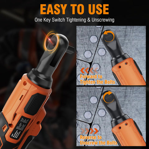 Built in LED light illuminating dark work areas